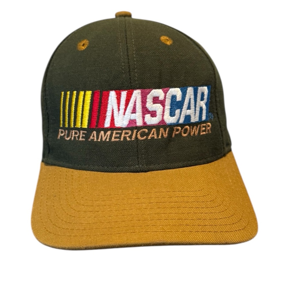Vintage NASCAR Wool Leather Back Hat